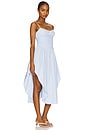 view 3 of 5 VESTIDO MIDI COM BOJO DE POPELINE in Stripe Sky