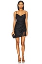 view 1 of 3 VESTIDO DE SEDA COM BABADOS in Black
