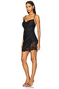 view 2 of 3 VESTIDO DE SEDA COM BABADOS in Black