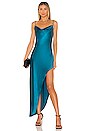 view 1 of 4 HIGH SLIT COWL SLIP ドレス in Aquamarine