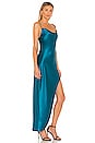 view 2 of 4 HIGH SLIT COWL SLIP ドレス in Aquamarine