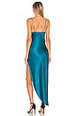 view 4 of 4 HIGH SLIT COWL SLIP ドレス in Aquamarine