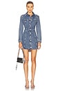 view 1 of 3 Denim Shirt Dress in Acid Blue Denim