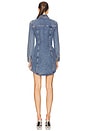 view 3 of 3 Denim Shirt Dress in Acid Blue Denim