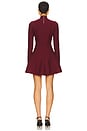 view 3 of 3 Long Sleeve Flared Corset Dress in Claret