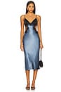 view 1 of 3 Silk And Lace Cutout Slip Dress in Blue Haze