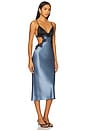 view 2 of 3 Silk And Lace Cutout Slip Dress in Blue Haze