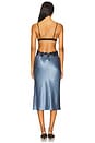 view 3 of 3 Silk And Lace Cutout Slip Dress in Blue Haze