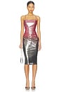 view 1 of 4 Ombre Shine Dress in Pink Metallic Ombre