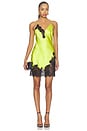 view 1 of 5 Juliet Lace Mini Slip in Lime Punch