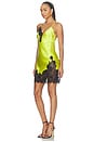 view 4 of 5 Juliet Lace Mini Slip in Lime Punch