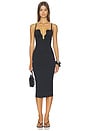 view 1 of 3 Le Stretch Micro U-plunge Midi Dress in Black