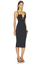 view 2 of 3 Le Stretch Micro U-plunge Midi Dress in Black