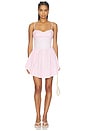 view 1 of 4 Short Button-up Garter Dress in Bubblegum Stripe