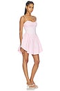 view 2 of 4 Short Button-up Garter Dress in Bubblegum Stripe