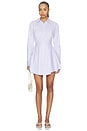 view 1 of 3 Zoe Poplin Dress in Oxford Blue