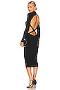view 1 of 4 Knit Cross Back Midi Dress in Black