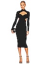view 2 of 4 Knit Cross Back Midi Dress in Black
