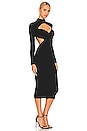 view 3 of 4 Knit Cross Back Midi Dress in Black