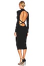 view 4 of 4 Knit Cross Back Midi Dress in Black