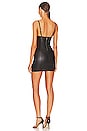 view 3 of 4 Faux Leather Bebe Mini Slip Dress in Black