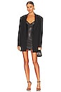 view 4 of 4 Faux Leather Bebe Mini Slip Dress in Black