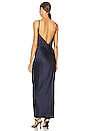 view 3 of 3 Deep Plunge Open Back Midi Slip Dress in Deep Ocean