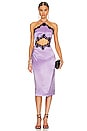 view 1 of 3 Silk And Lace Halter Slip Dress in Light Lilac