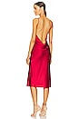 view 1 of 4 Crystal Low Back Midi Slip Dress in Rouge