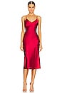 view 2 of 4 Crystal Low Back Midi Slip Dress in Rouge