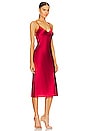 view 3 of 4 Crystal Low Back Midi Slip Dress in Rouge