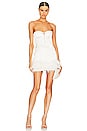 view 2 of 4 Feather Embellished Bustier Dress in Ivory