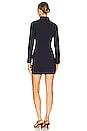 view 3 of 3 Long Sleeve Cutout Mini Dress in Midnight Blue