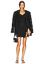 view 4 of 4 Mesh And Lace Mini Dress in Black