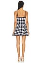 view 3 of 3 Houndstooth Knit Corset Dress in Navy & Ivory