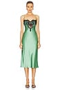 view 1 of 3 Frankie Lace Cupped Slip Dress in Pixel Green