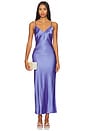 view 2 of 3 Maxi High Slit Slip Dress in Periwinkle