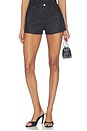 view 1 of 6 Lace Denim Short in Black