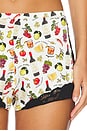 view 6 of 6 Charlotte Lace Tap Short in Ivory Ciao Amore Print