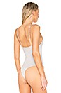 view 4 of 5 fleur du ma Lily Lace V Neck Bodysuit in Platinum