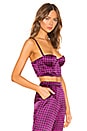 view 2 of 4 Houndstooth Bustier in Bougainvillea Houndstooth