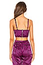 view 3 of 4 Houndstooth Bustier in Bougainvillea Houndstooth