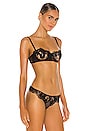 view 2 of 4 Violet Lace Balconette Bra in Black