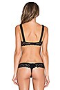 view 3 of 4 Crochet Lace Balconette Bra in Black
