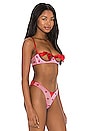view 2 of 4 Bow Embroidery Peek-A-Boo Bra in Bisou & Rouge