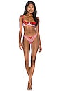 view 4 of 4 Bow Embroidery Peek-A-Boo Bra in Bisou & Rouge