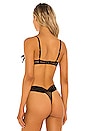view 3 of 4 Bow Embroidery Peekaboo Bra in Black
