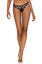 view 1 of 4 Butterfly Embroidery Thong in Black