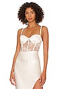 view 1 of 6 Bouquet Lace and Silk Bodysuit in Ivory