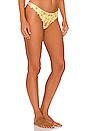 view 2 of 4 Lily Embroidery Hipster Thong in Daffodil